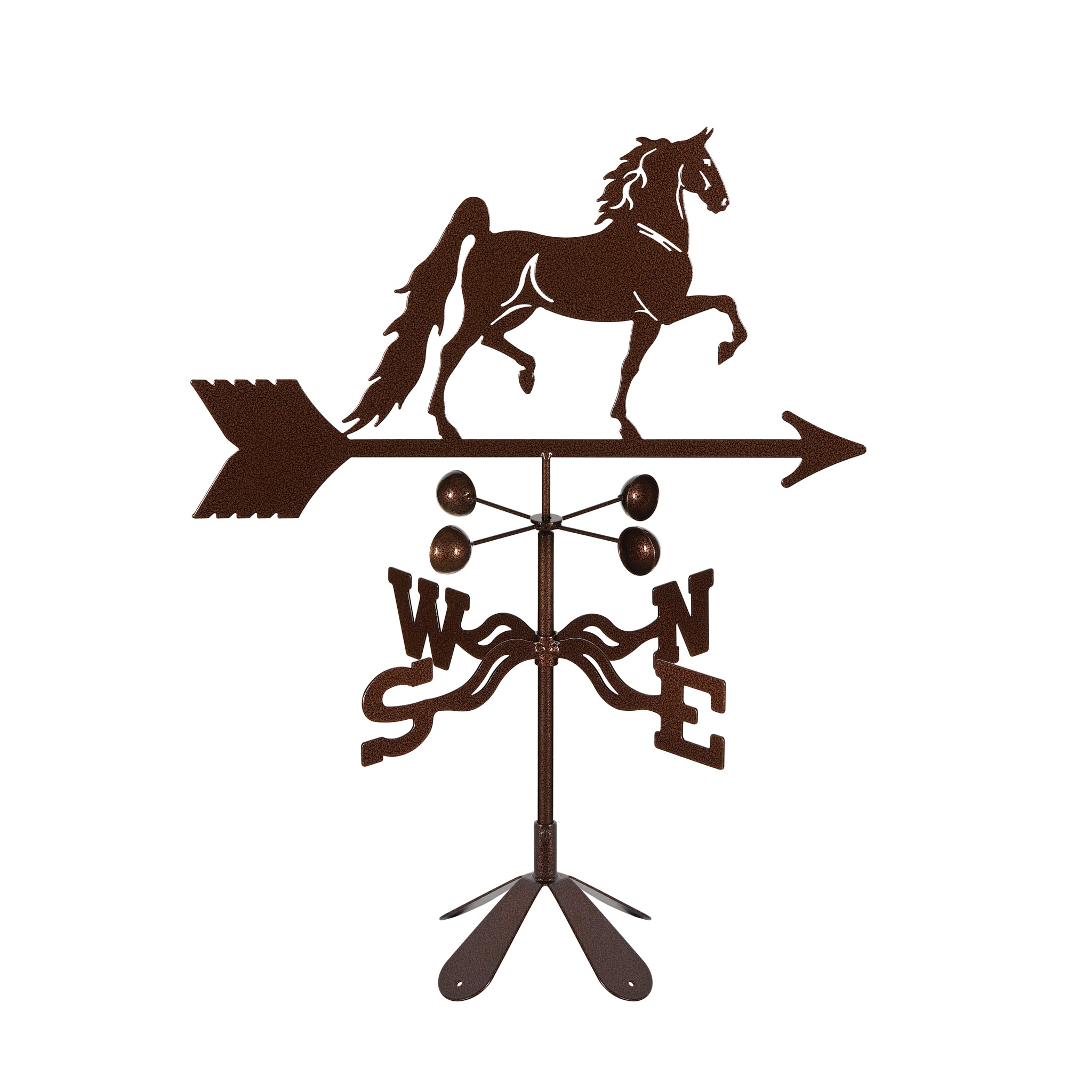 Saddlebred Horse Weathervane 4 Sided Mount