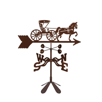 Doctor's Horse & Buggy Weathervane 4 Sided Mount