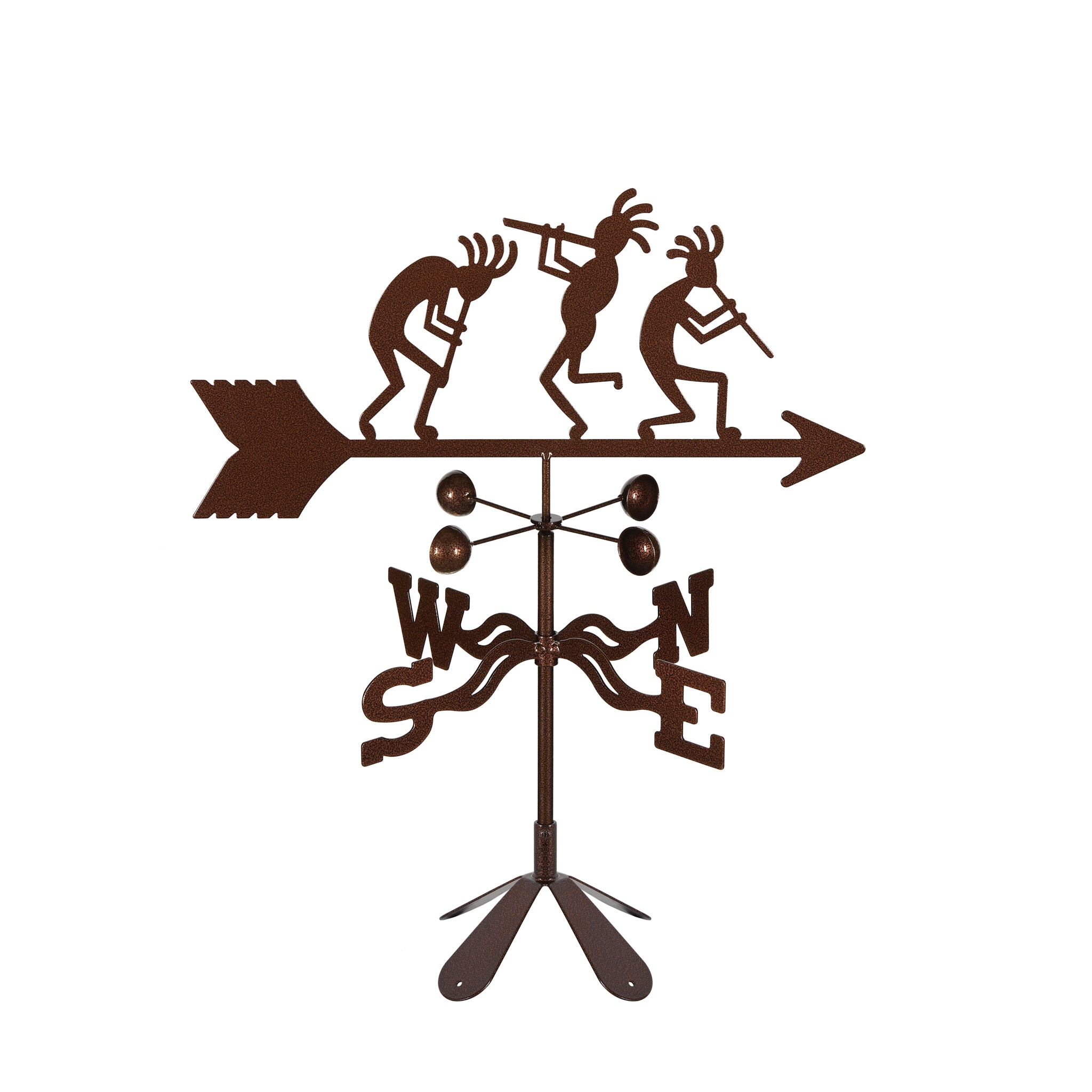 Kokopelli Weathervane 4 Sided Mount