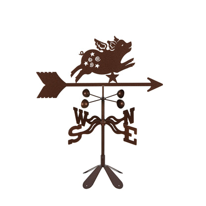 Flying Pig Weathervane 4 Sided Mount