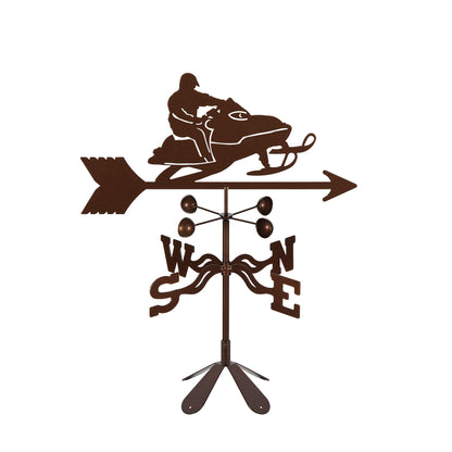 Snowmobile Weathervane 4 Sided Mount