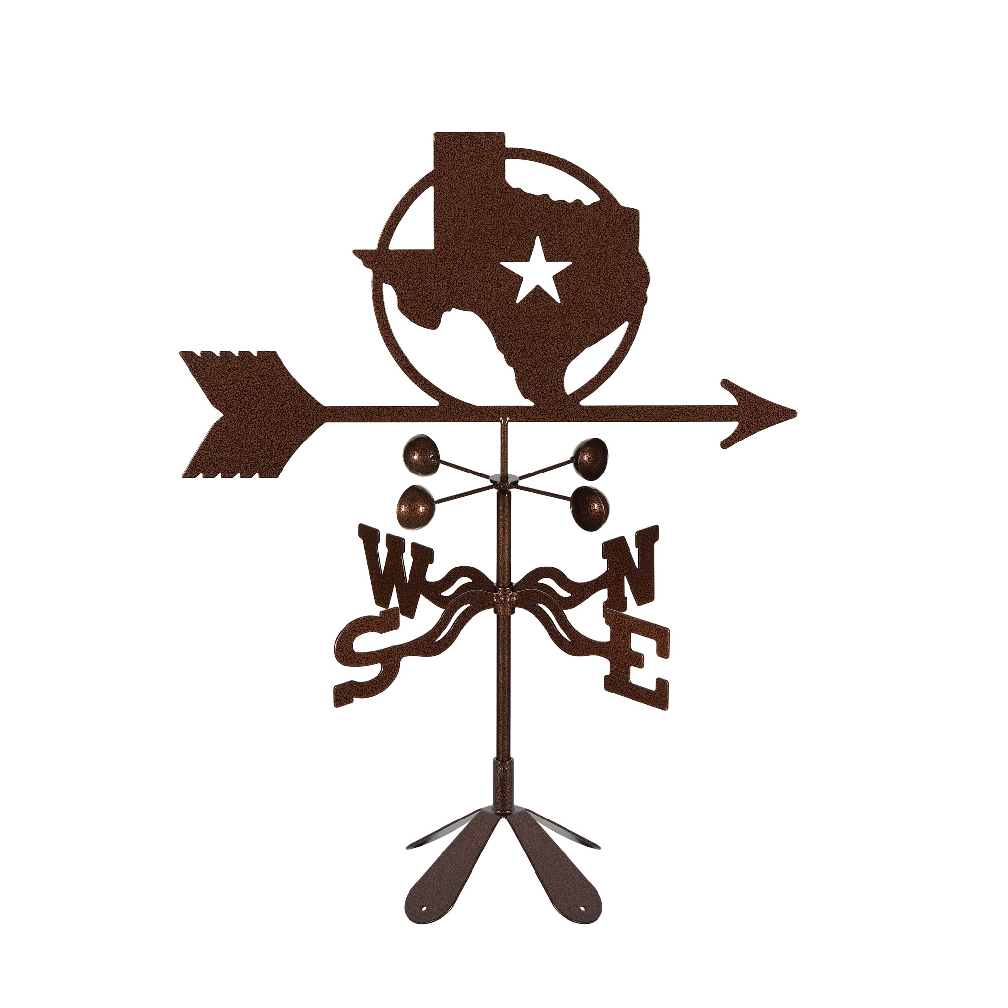 Texas Star Weathervane 4 Sided Mount