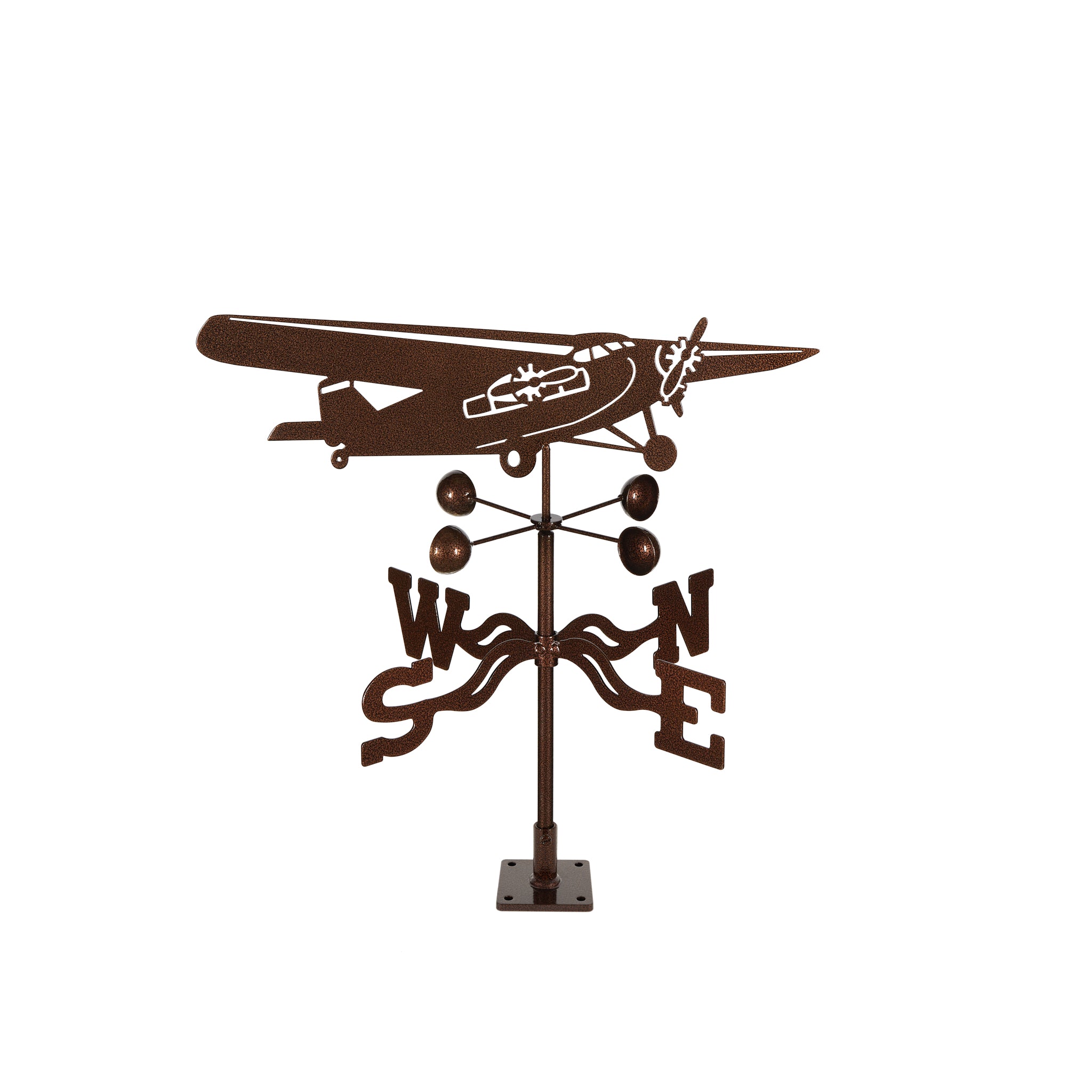 Tri-Motor Airplane Weathervane Deck Mount