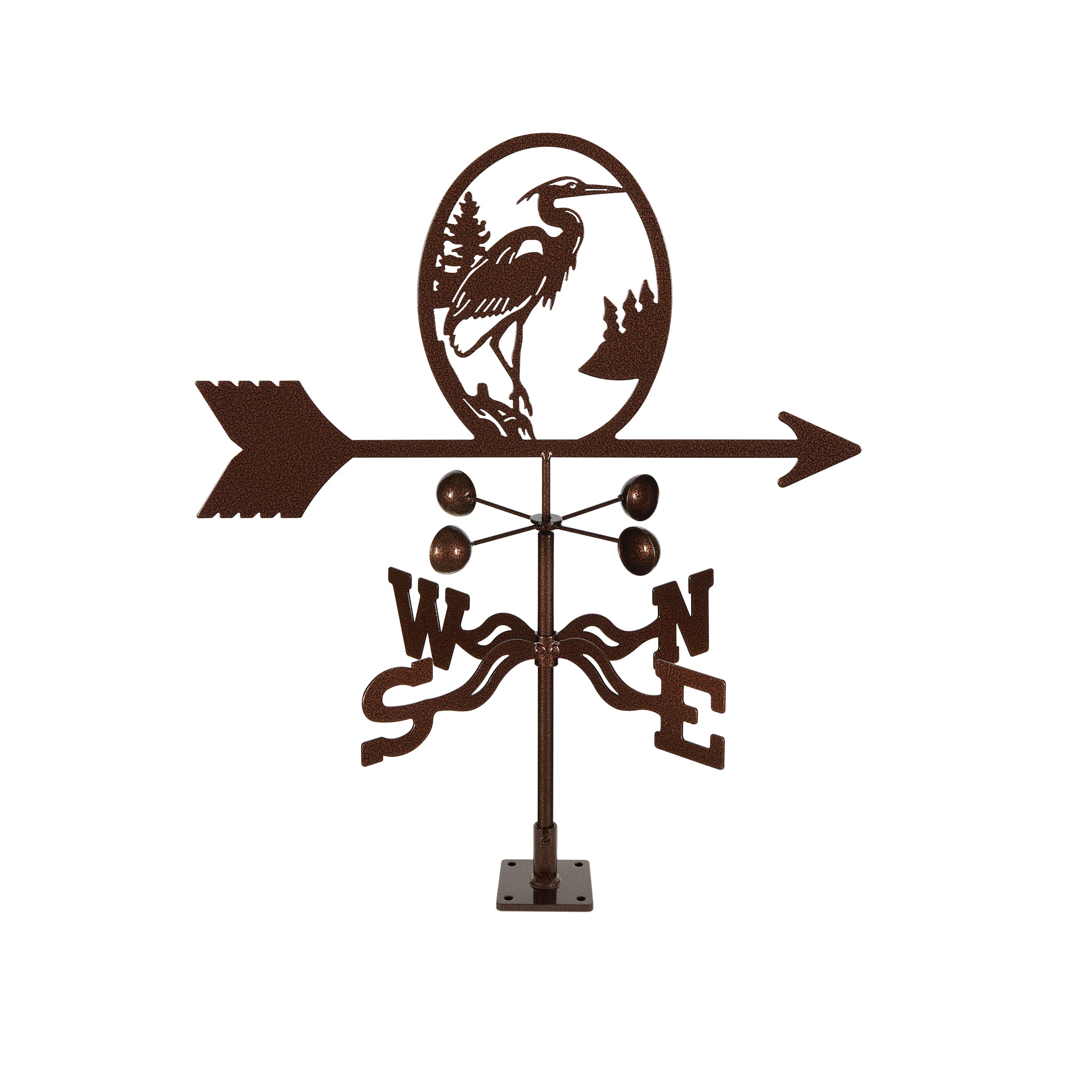 Heron Weathervane Deck Mount