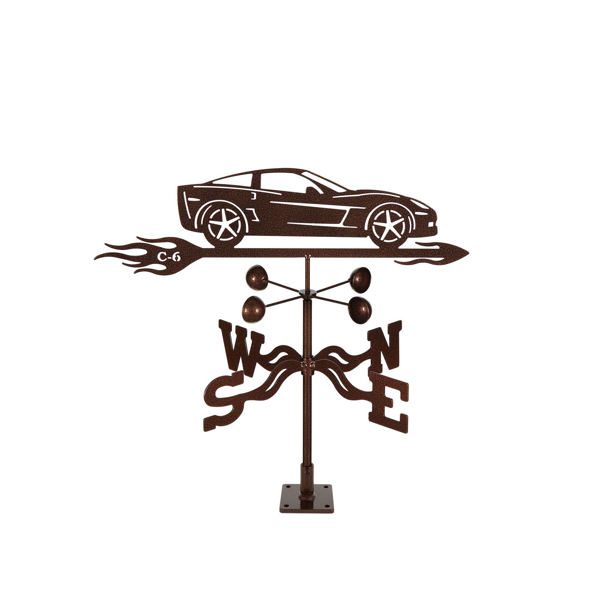 C6 Corvette Steel Weathervane (2005-2013) Deck Mount
