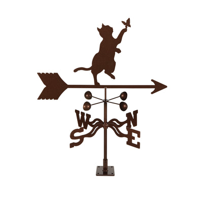 Cat & Butterfly Weathervane Deck Mount