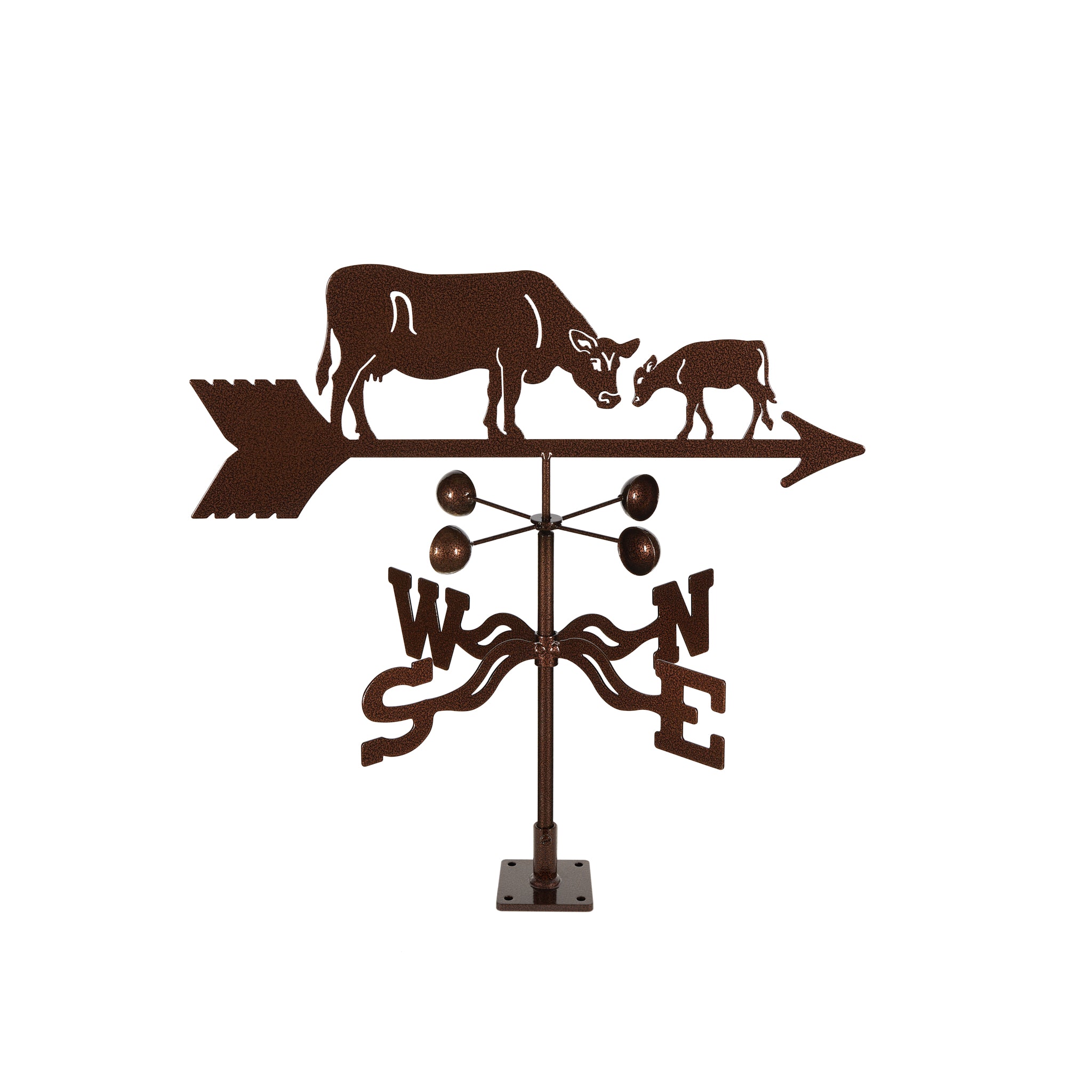 Cow with Calf Weathervane Deck Mount