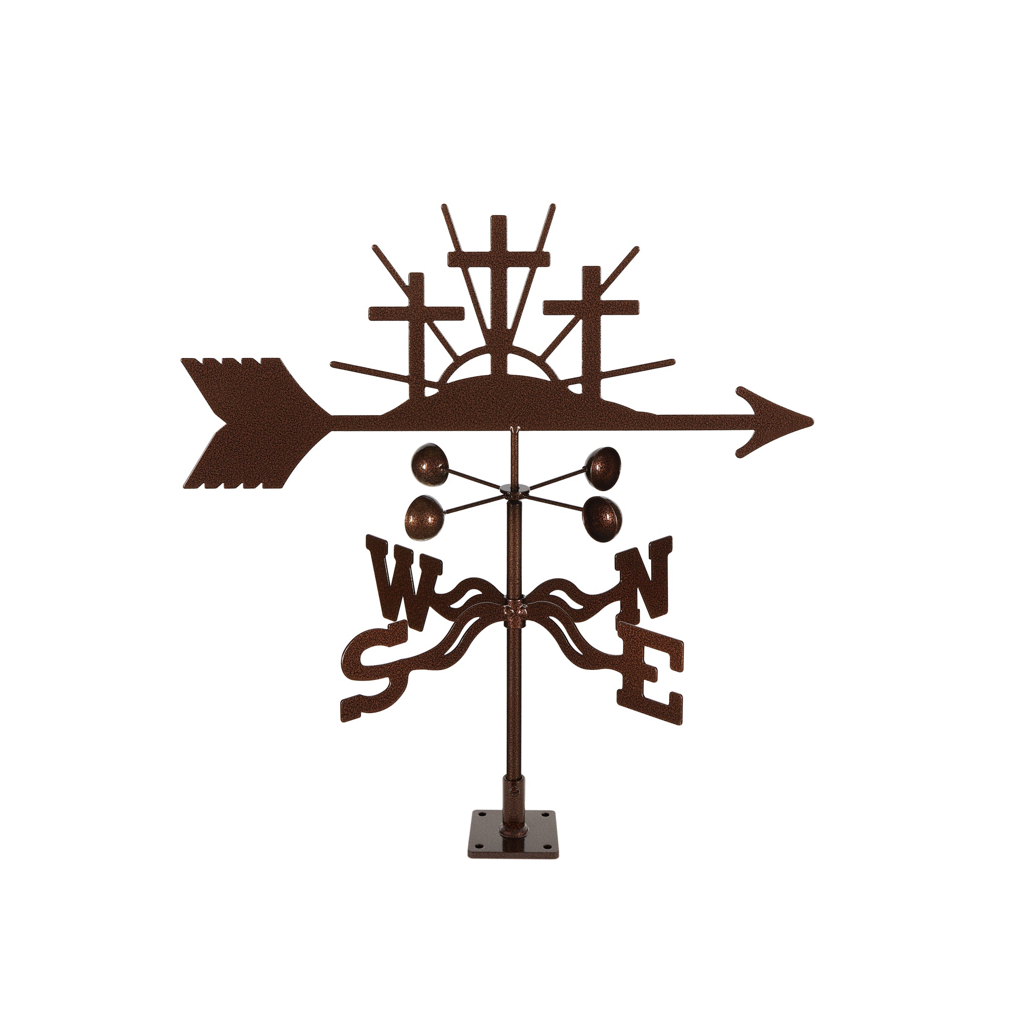 Crosses Weathervane Deck Mount