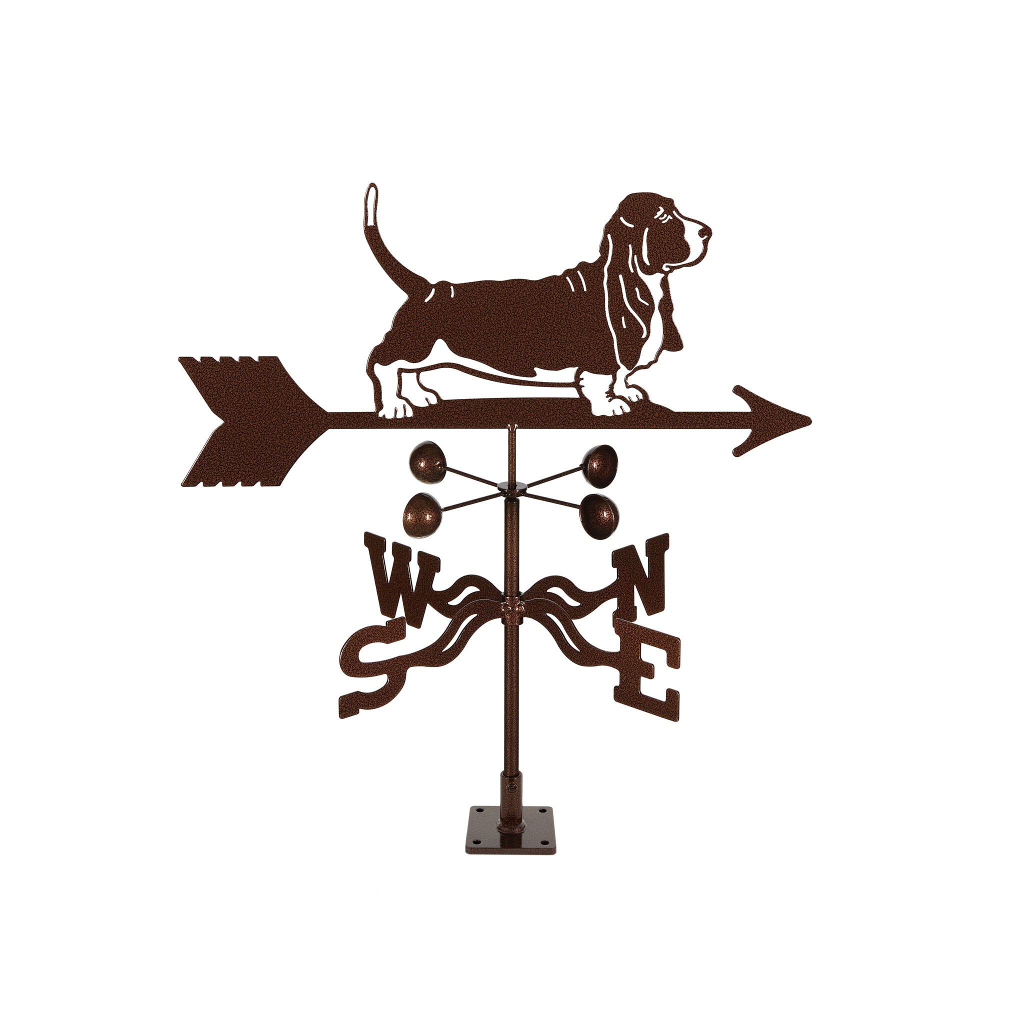 Basset Hound Weathervane Deck Mount