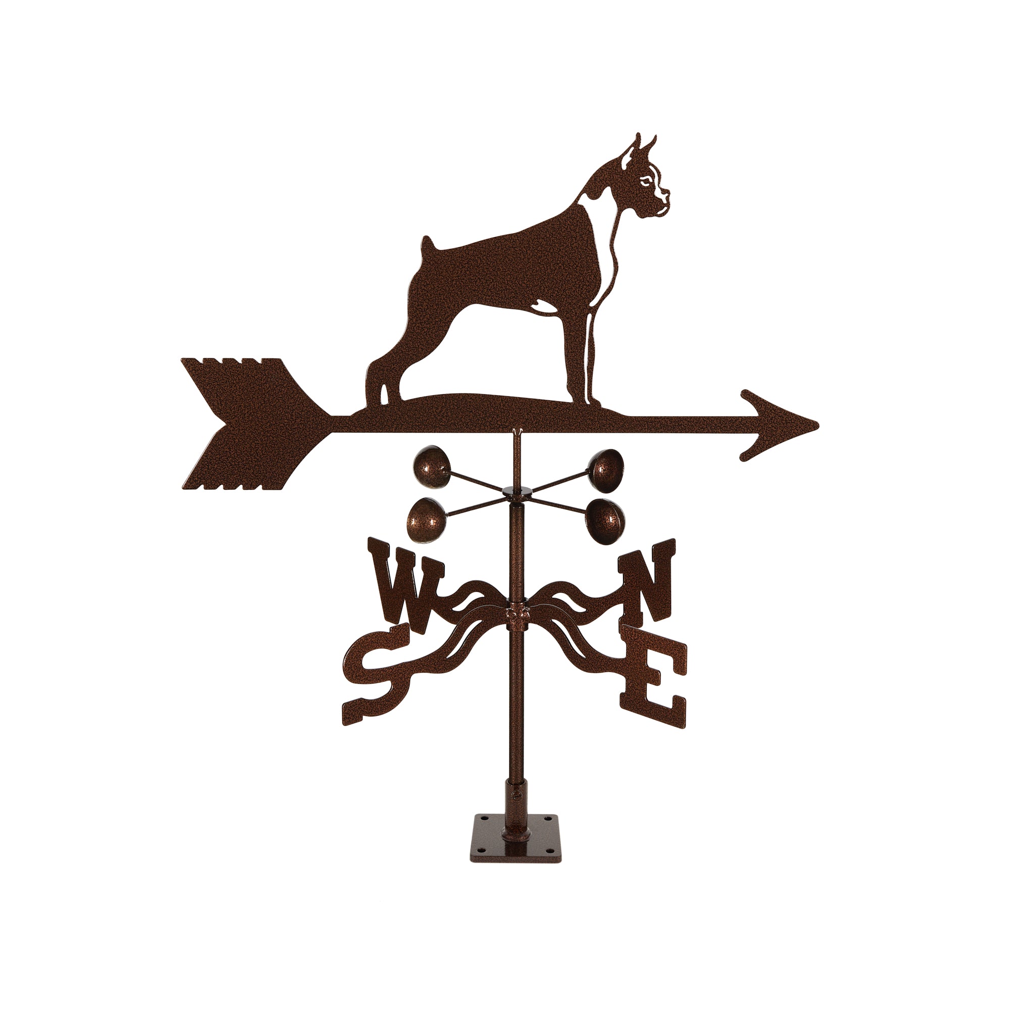 Boxer Weathervane Deck Mount
