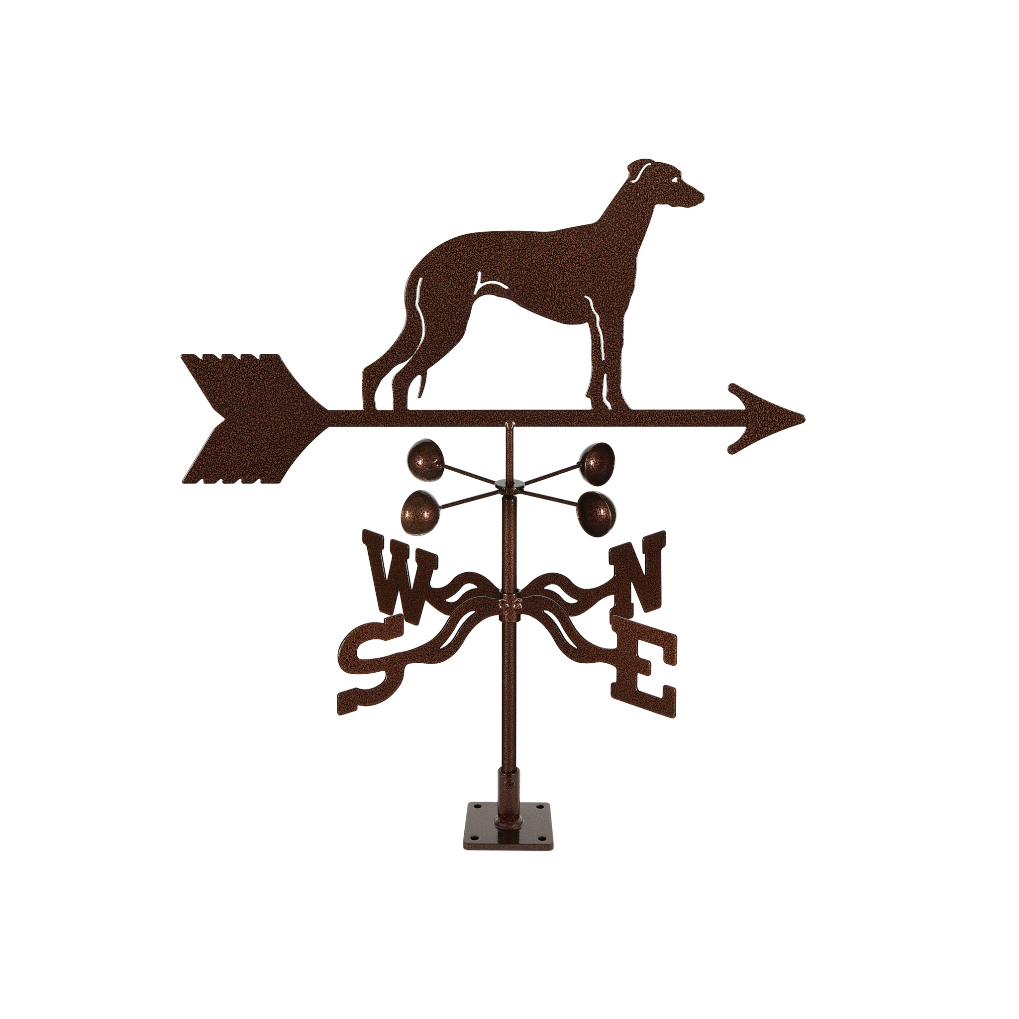 Greyhound Weathervane Deck Mount