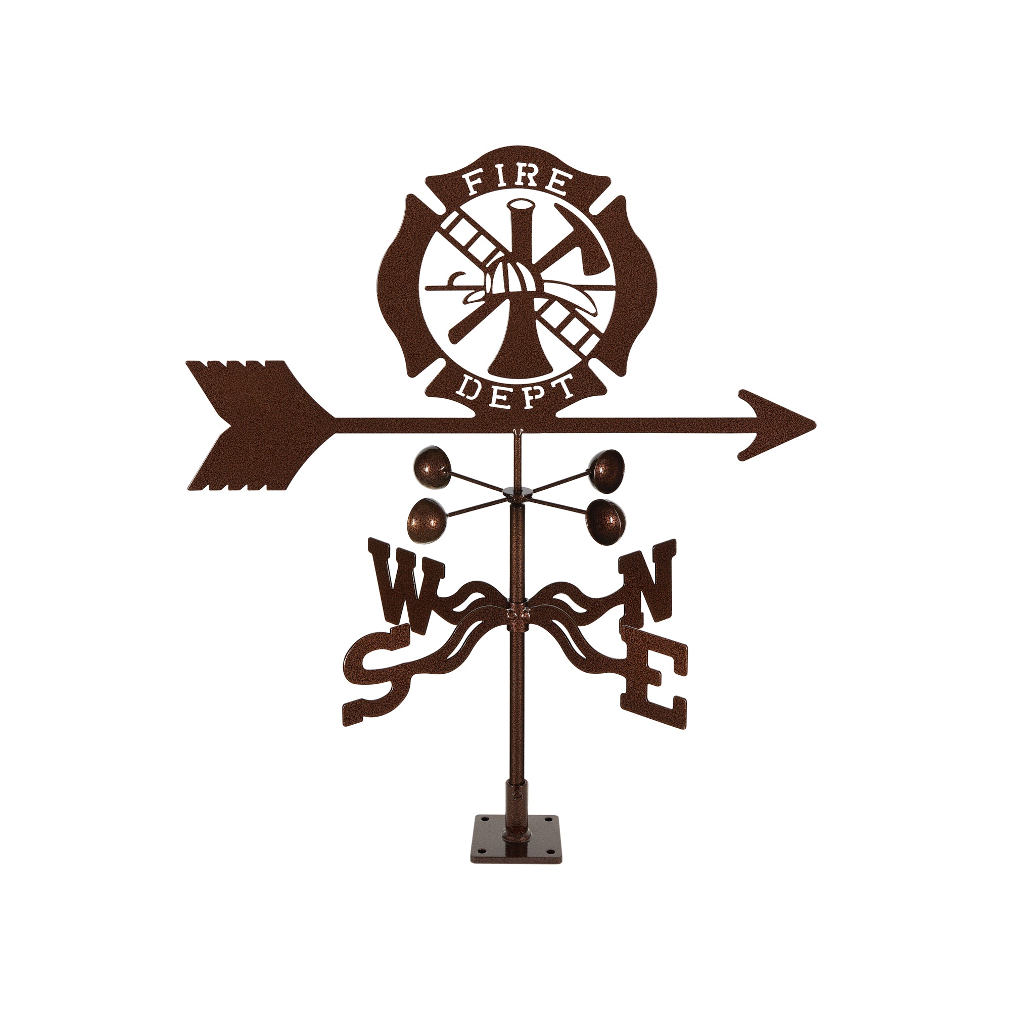 Fire Dept. Weathervane Deck Mount