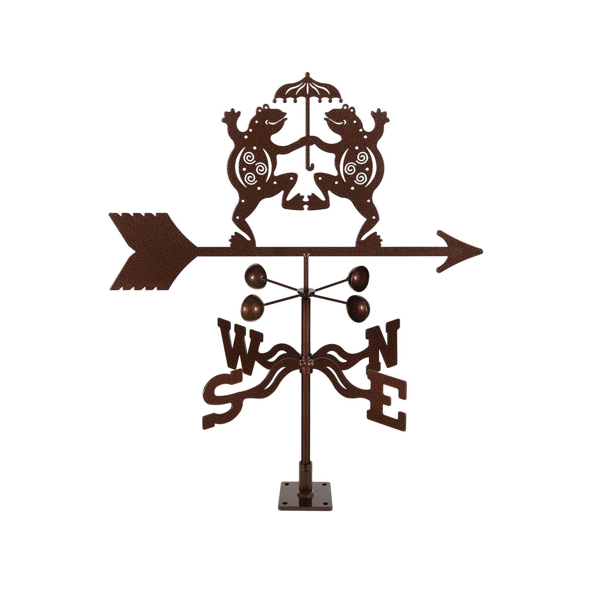 Frogs Dancing Weathervane Deck Mount