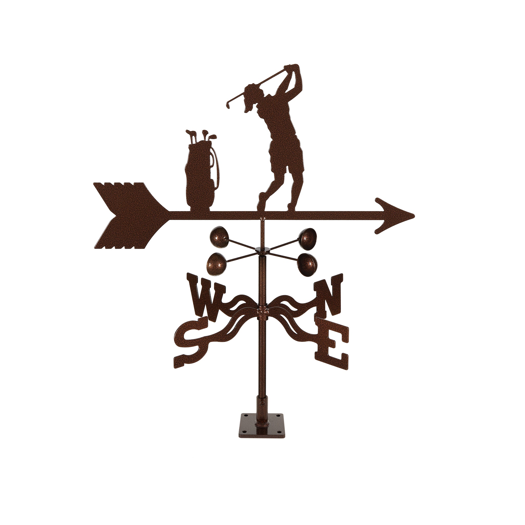 Female Golfer Weathervane Deck Mount
