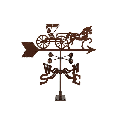 Doctor's Horse & Buggy Weathervane Deck Mount