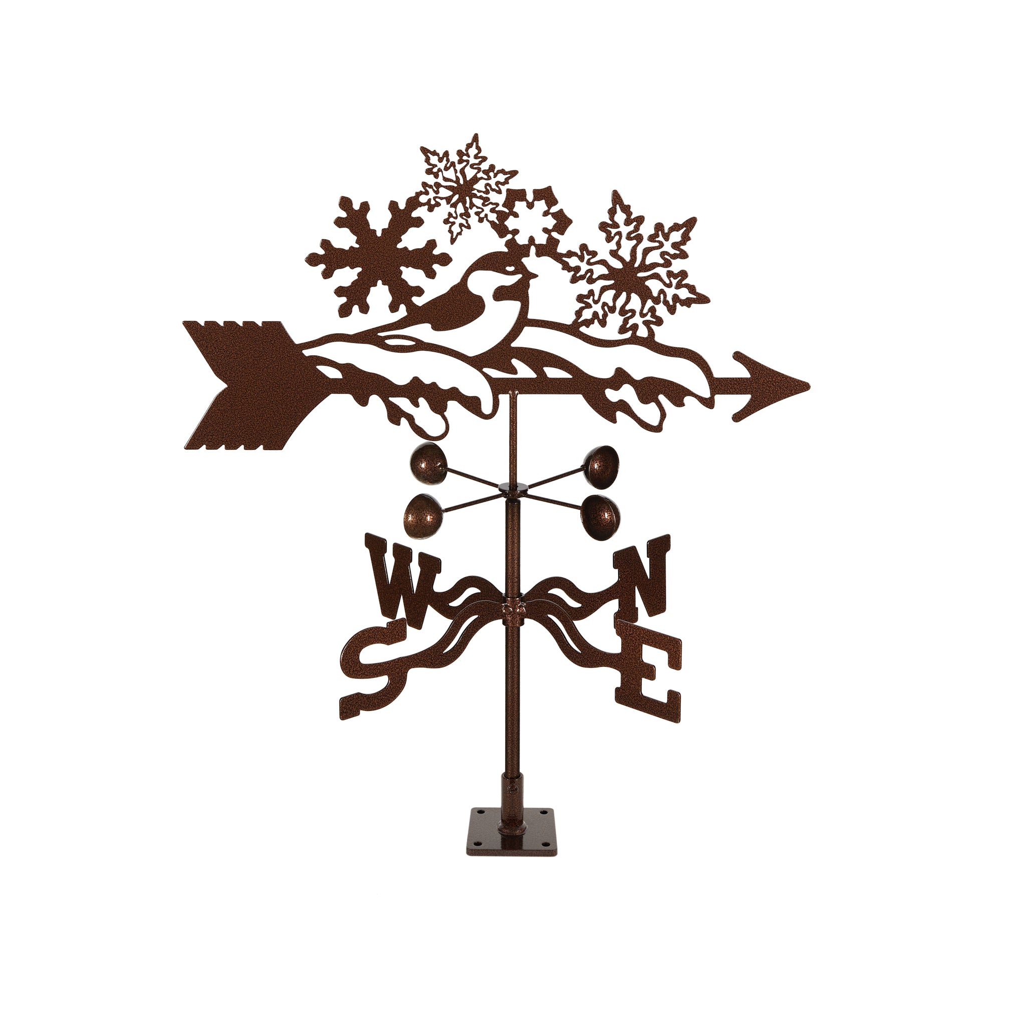 Snowflakes Weathervane Deck Mount