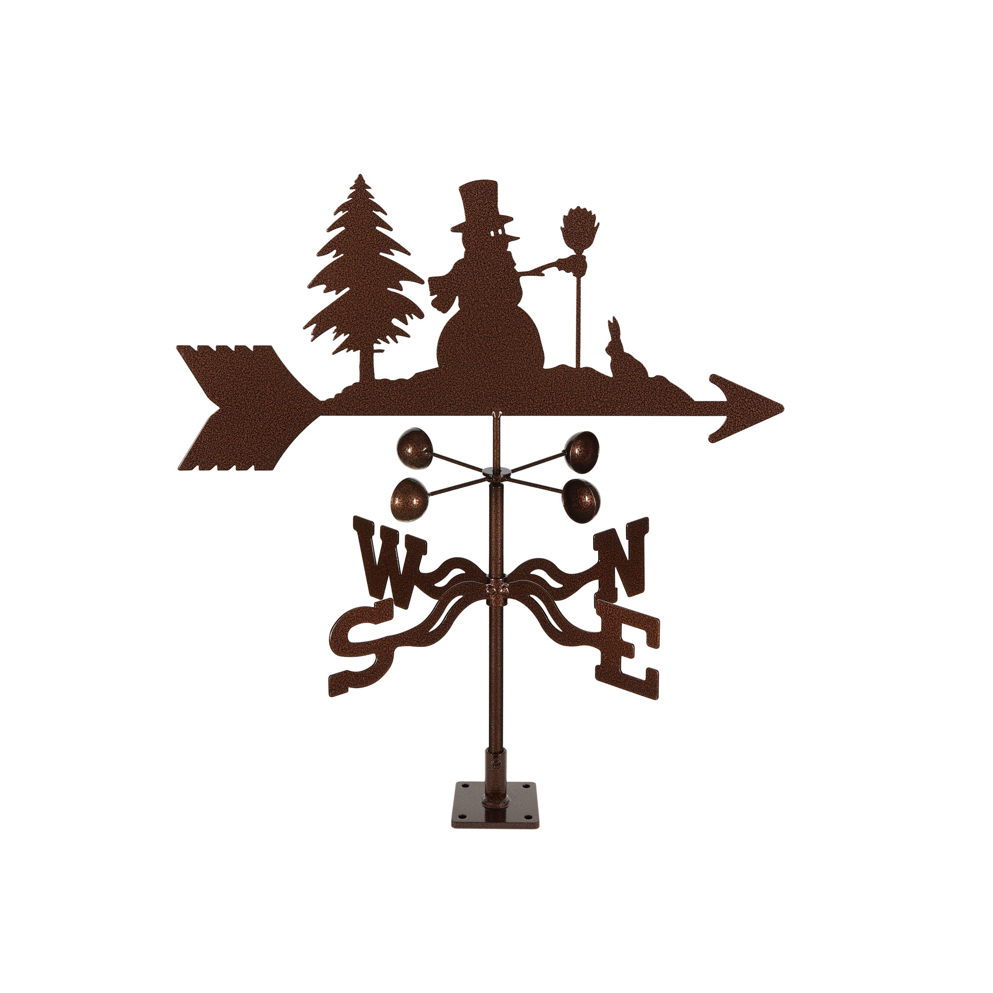 Snowman Weathervane Deck Mount
