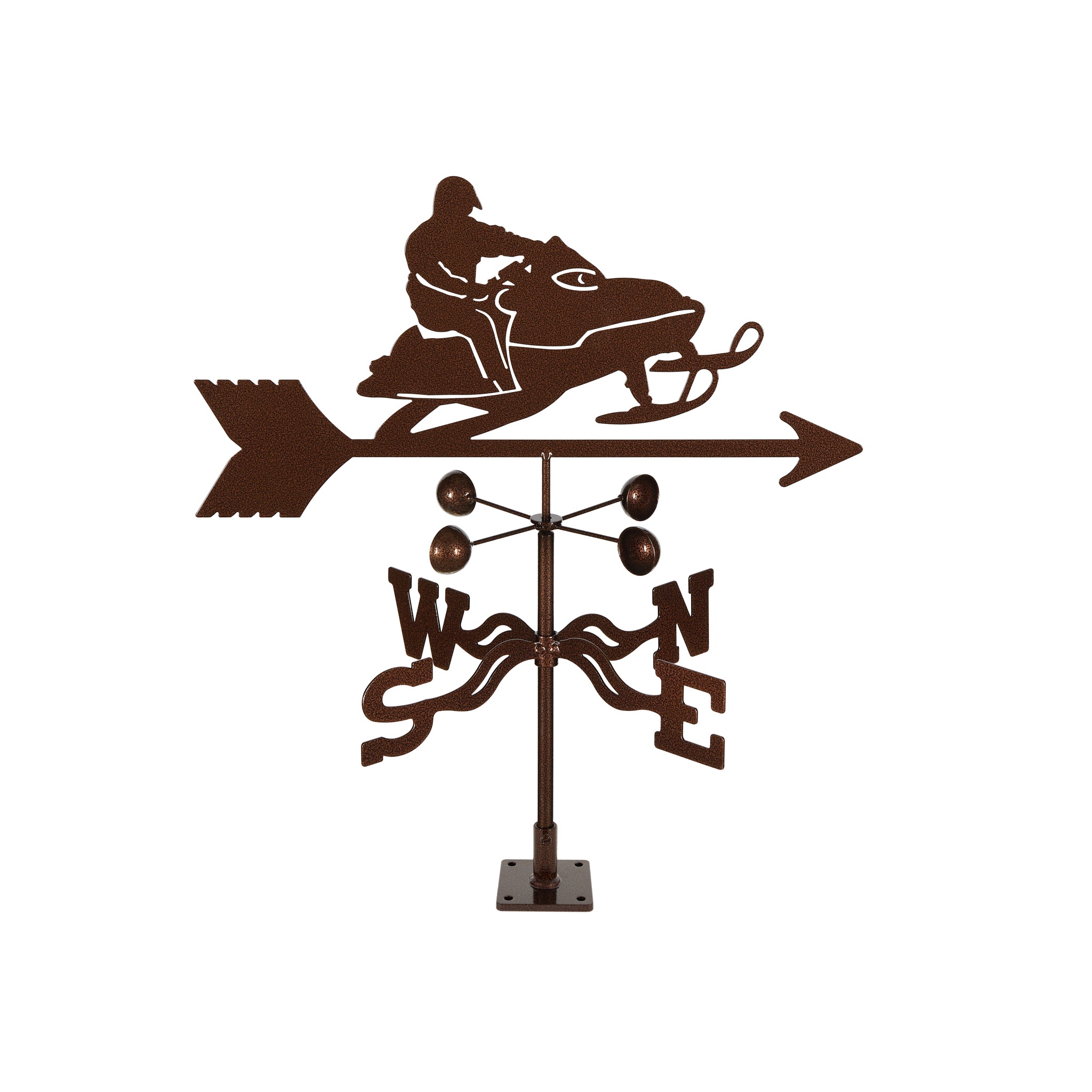 Snowmobile Weathervane Deck Mount