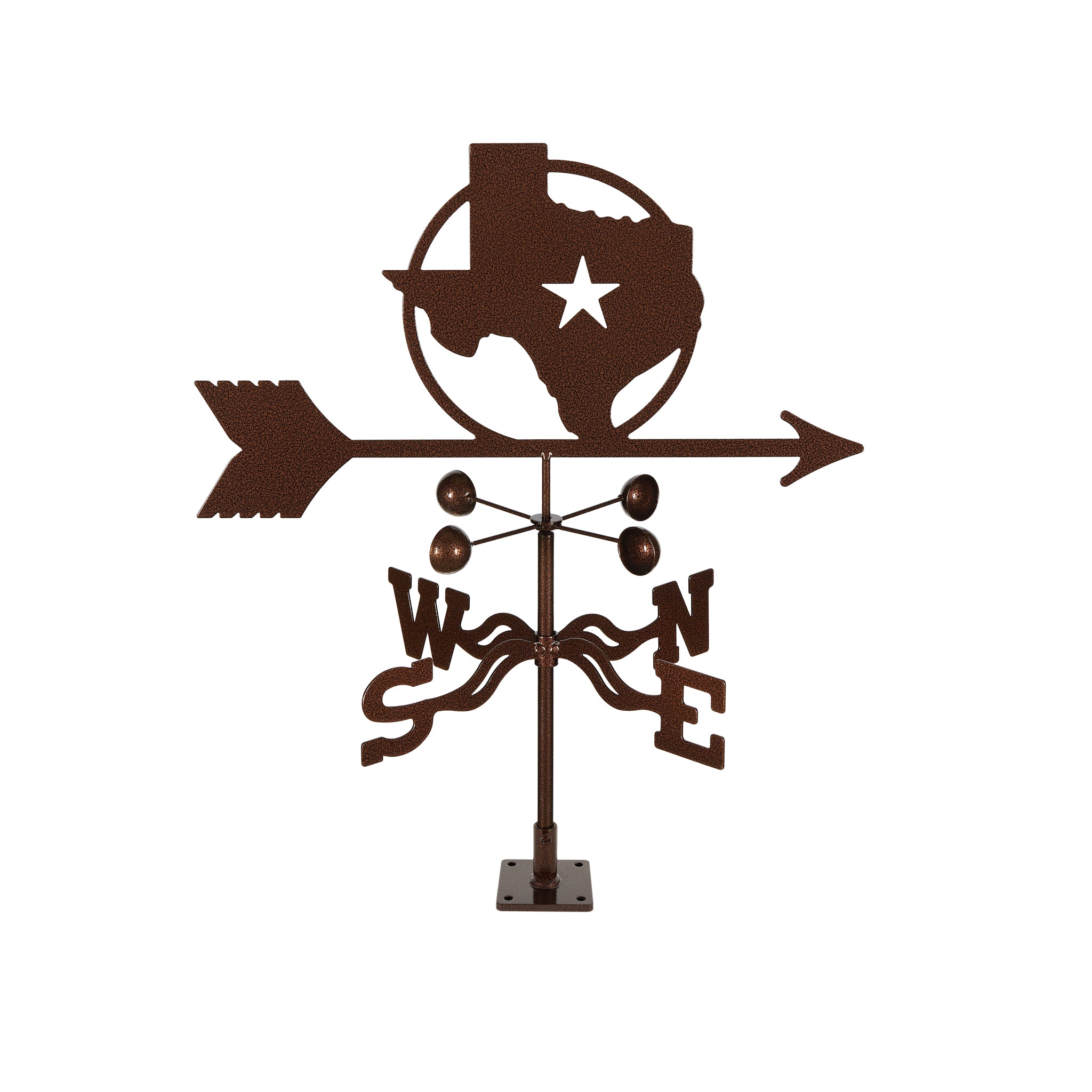 Texas Star Weathervane Deck Mount