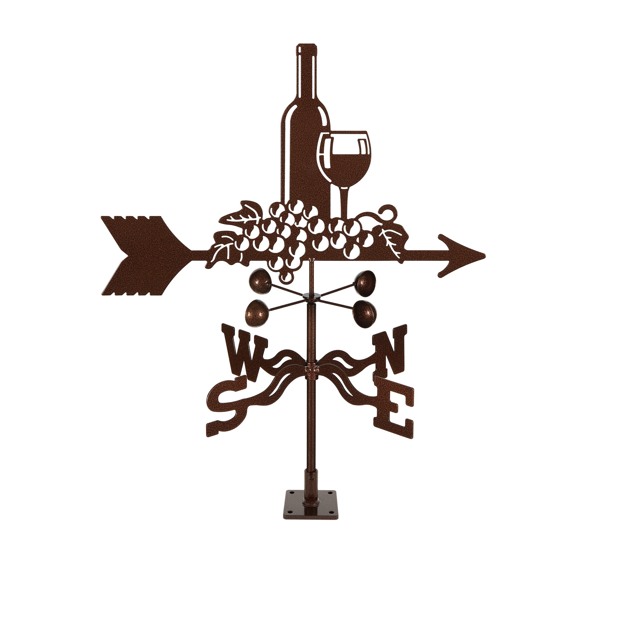 Wine & Grapes Weathervane Deck Mount