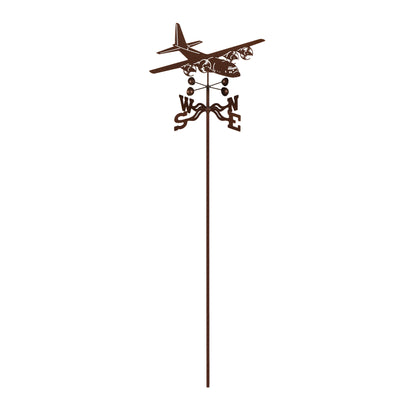 C-130 Airplane Weathervane Garden Mount