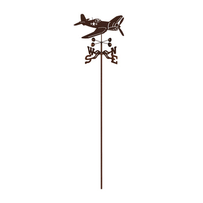 Corsair Airplane Weathervane Garden Mount