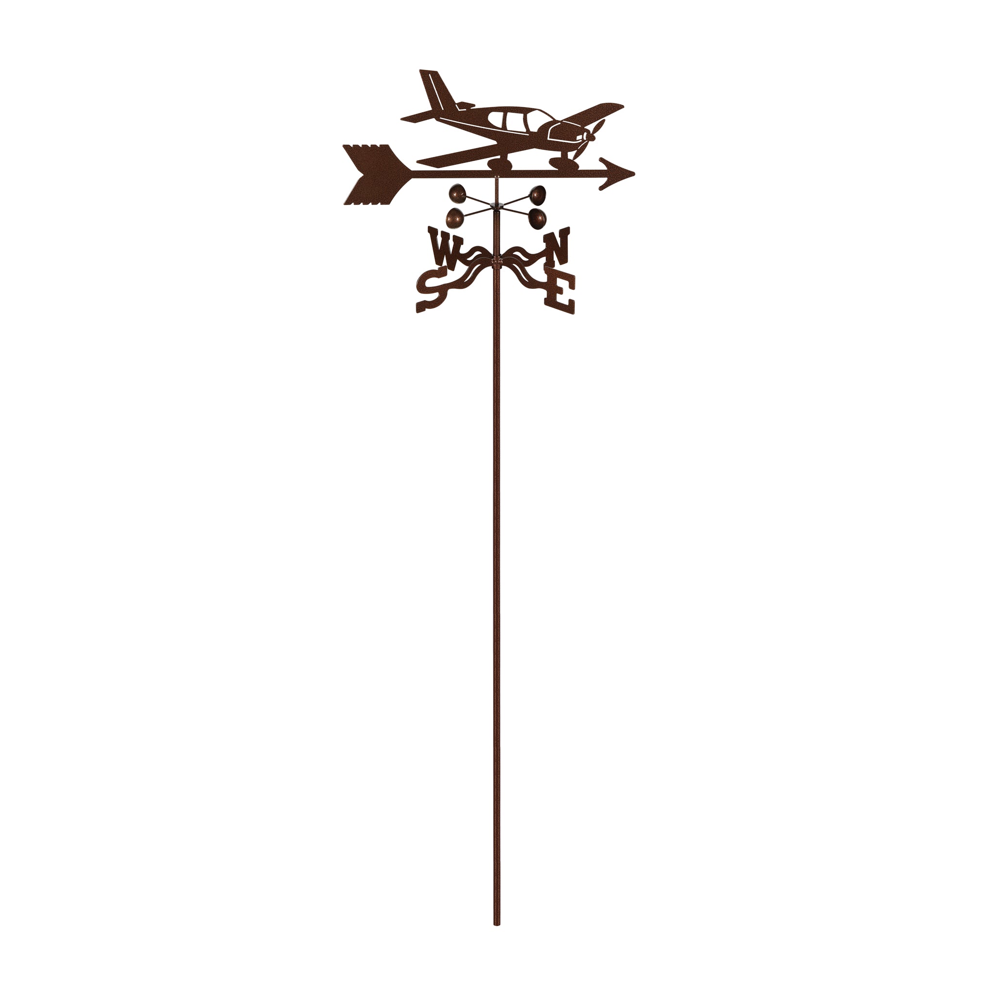 Lo-Wing Airplane Weathervane Garden Mount