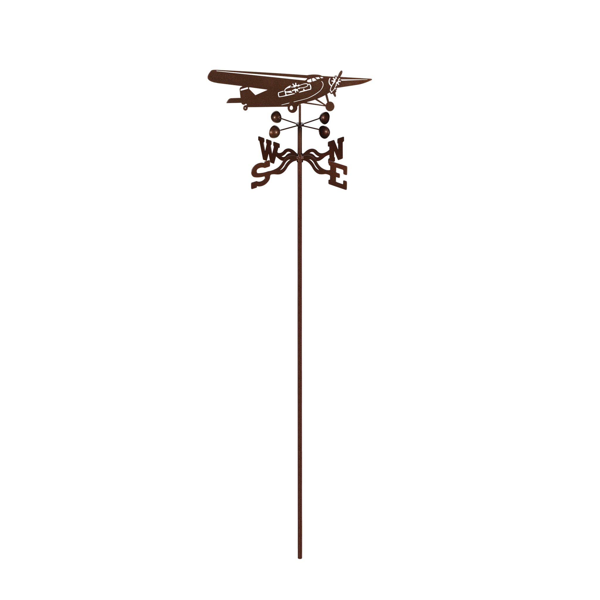 Tri-Motor Airplane Weathervane Garden Mount