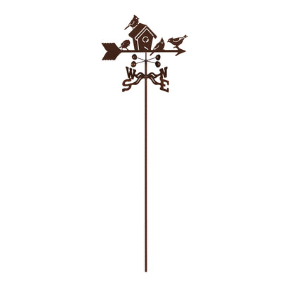 Birdhouse Weathervane Garden Mount
