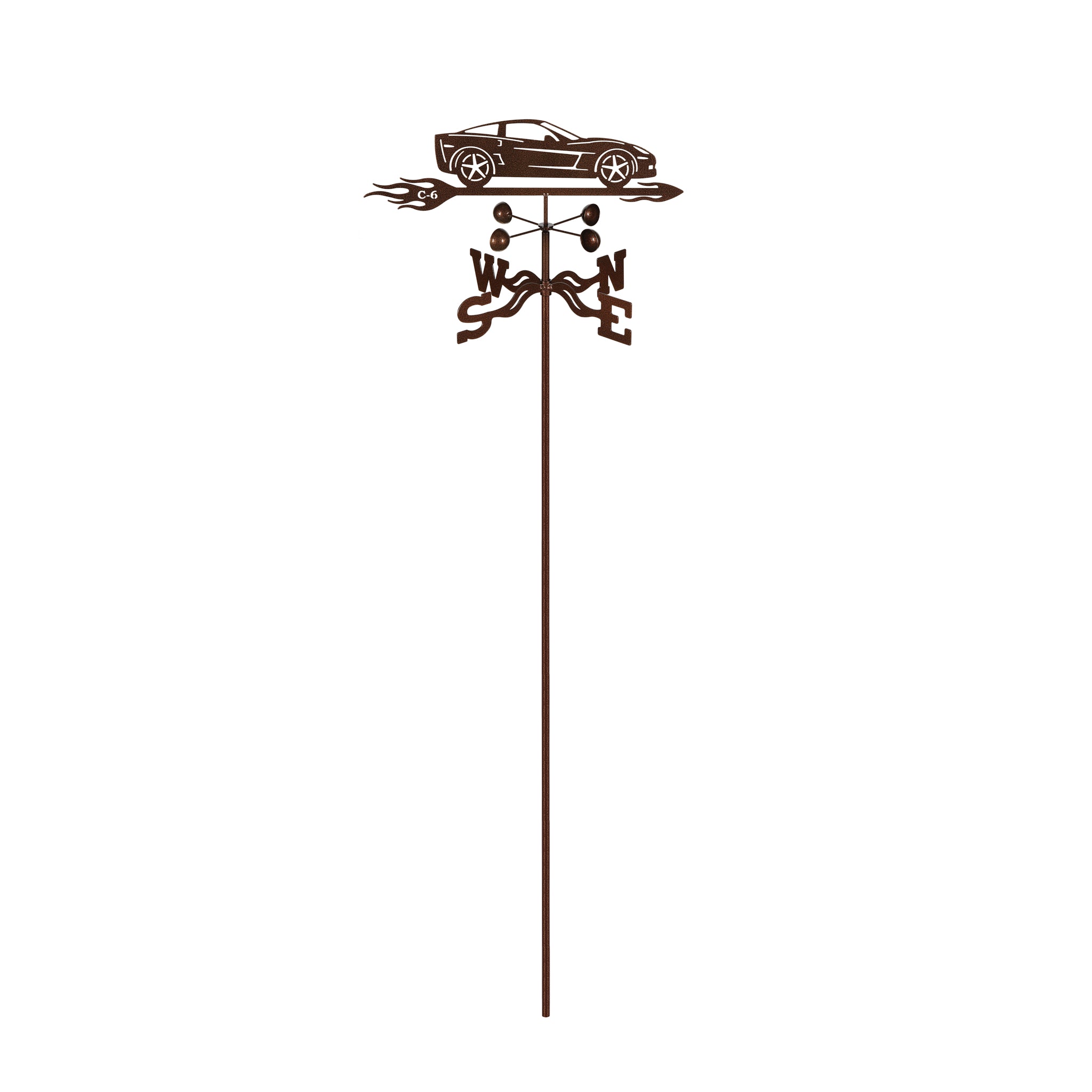 C6 Corvette Steel Weathervane (2005-2013) Garden Mount