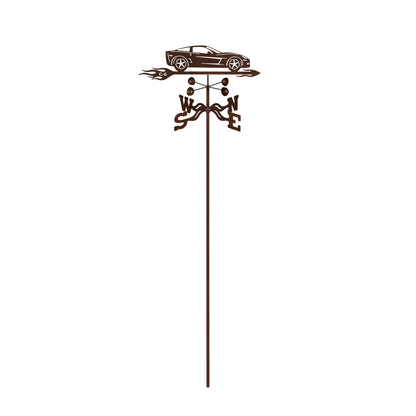 C6 Corvette Steel Weathervane (2005-2013) Garden Mount