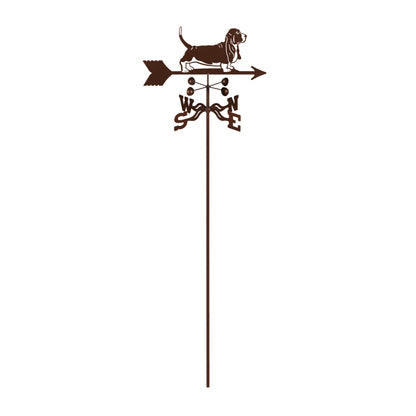Basset Hound Weathervane Garden Mount
