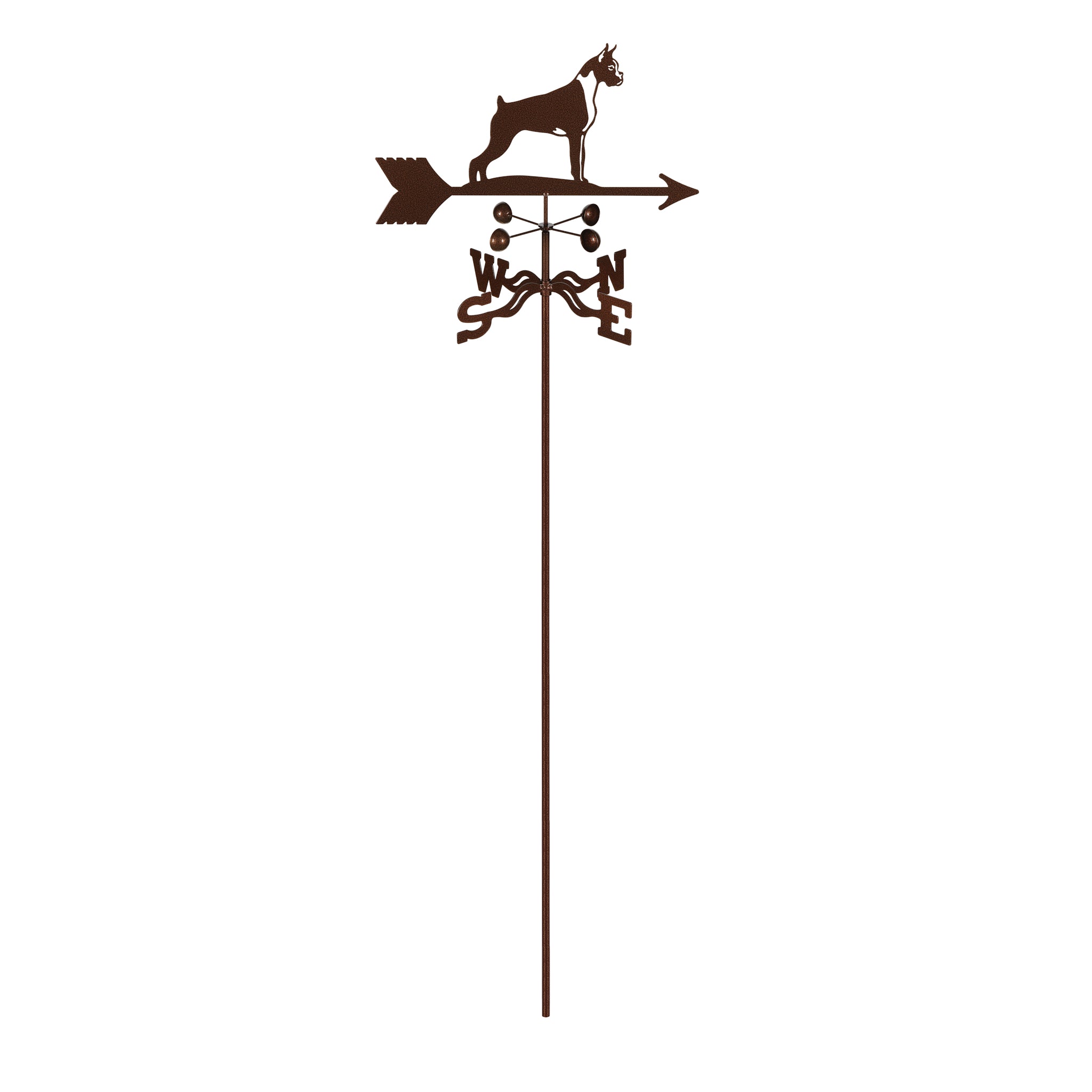 Boxer Weathervane Garden Mount