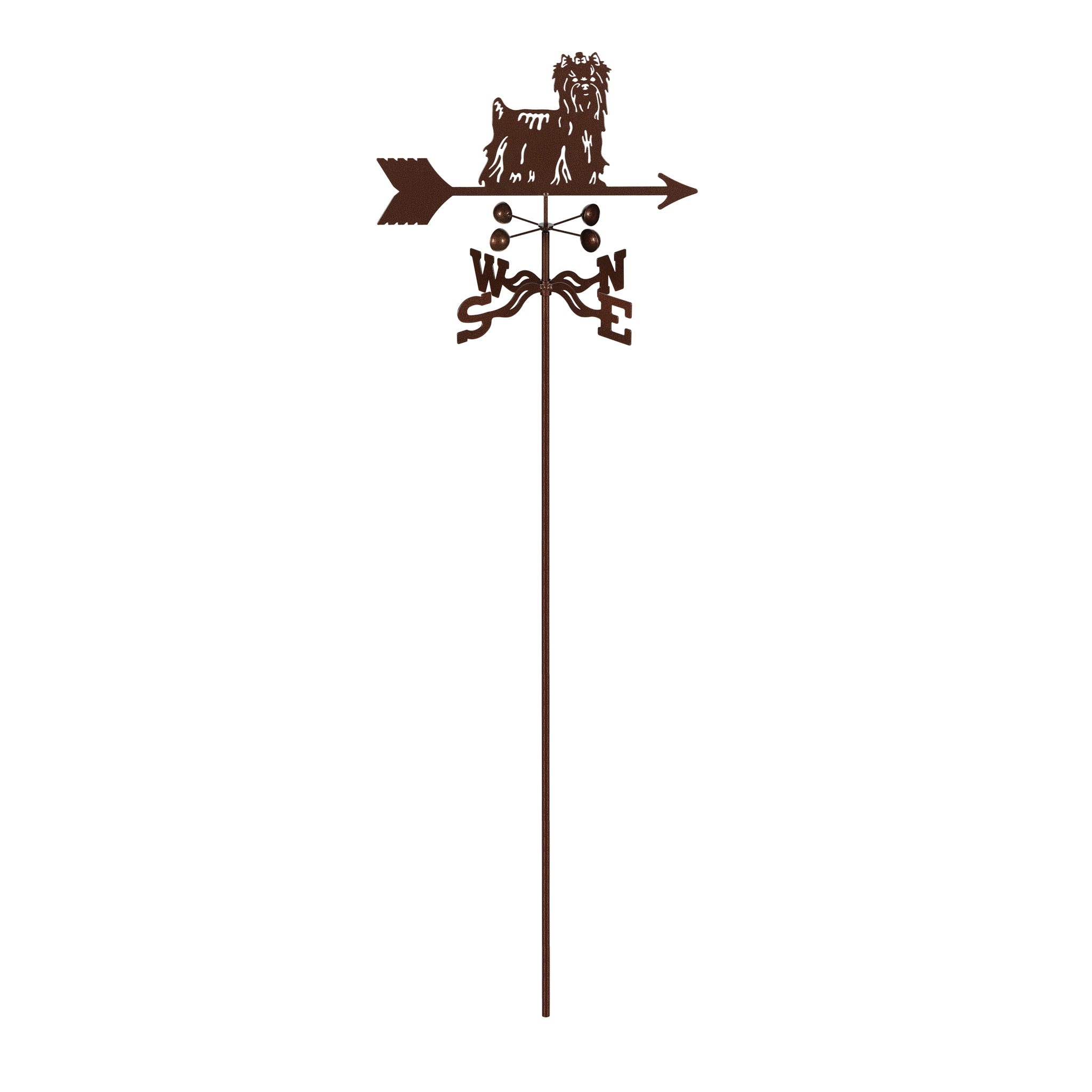 Yorkie Weathervane Garden Mount