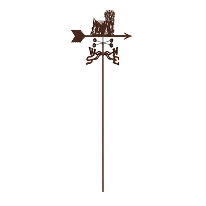 Yorkie Weathervane Garden Mount