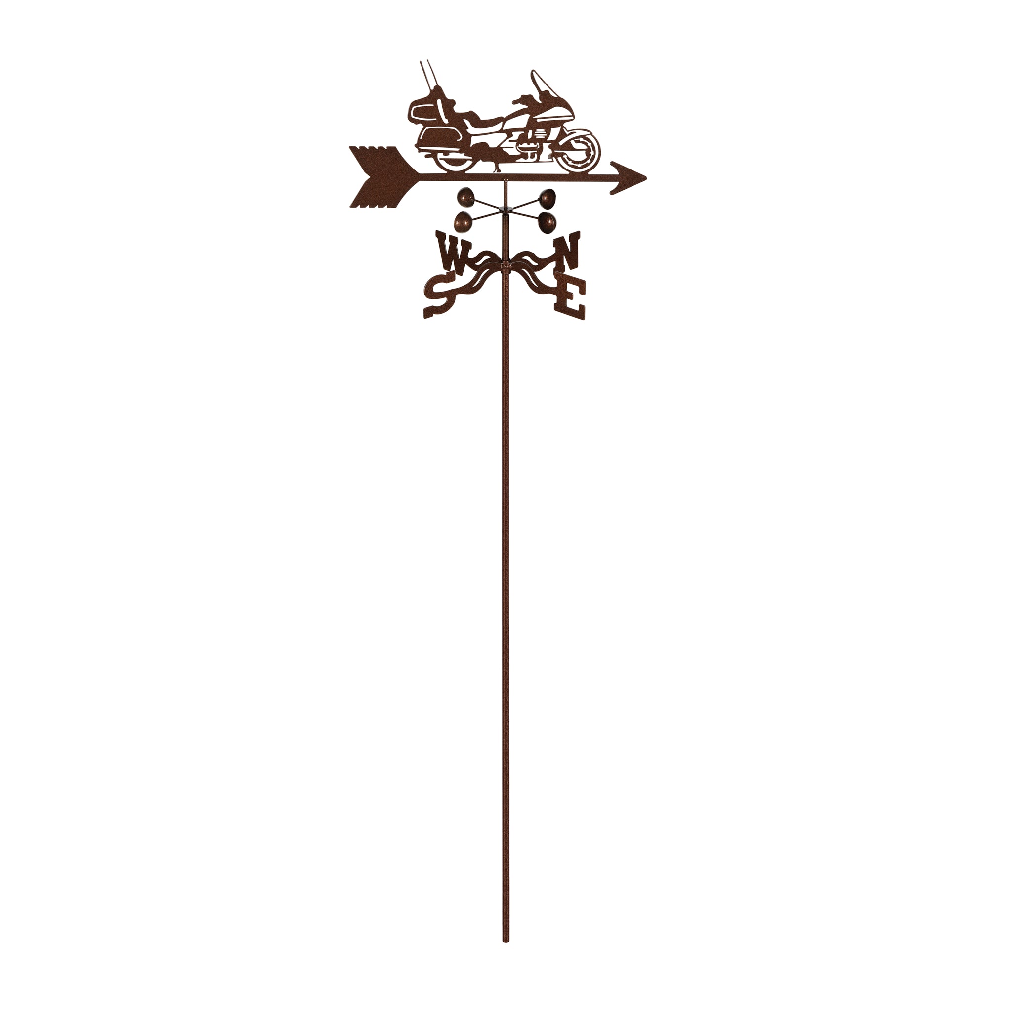 Touring Motorcycle Weathervane Garden Mount