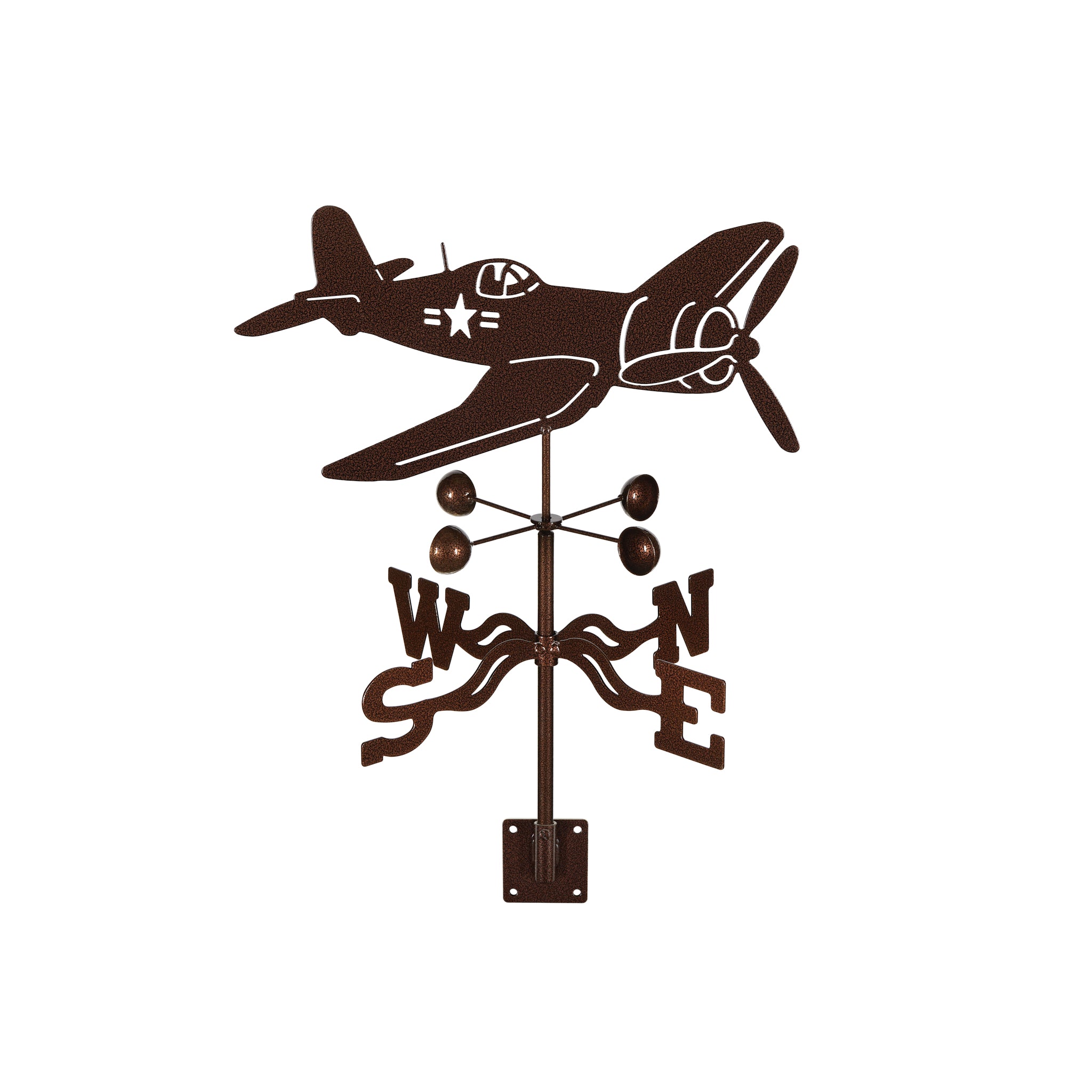 Corsair Airplane Weathervane Post Mount