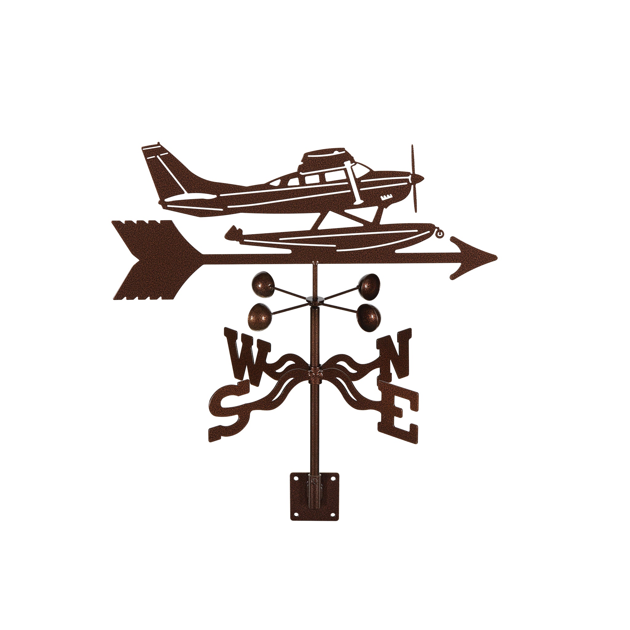 Float Plane Weathervane Post Mount