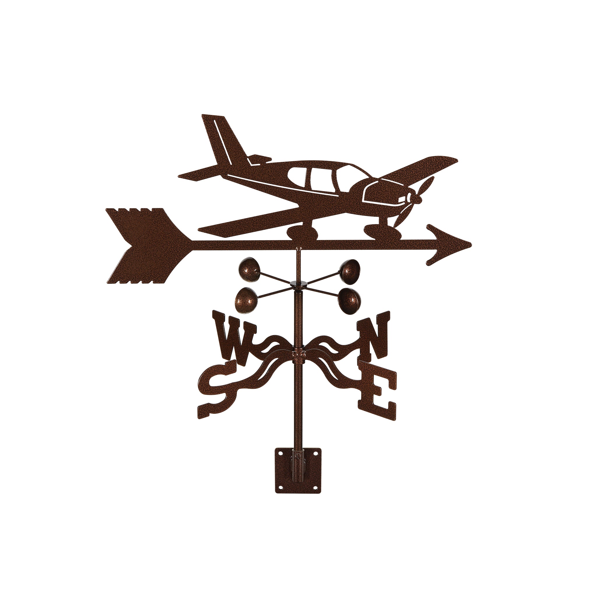 Lo-Wing Airplane Weathervane Post Mount