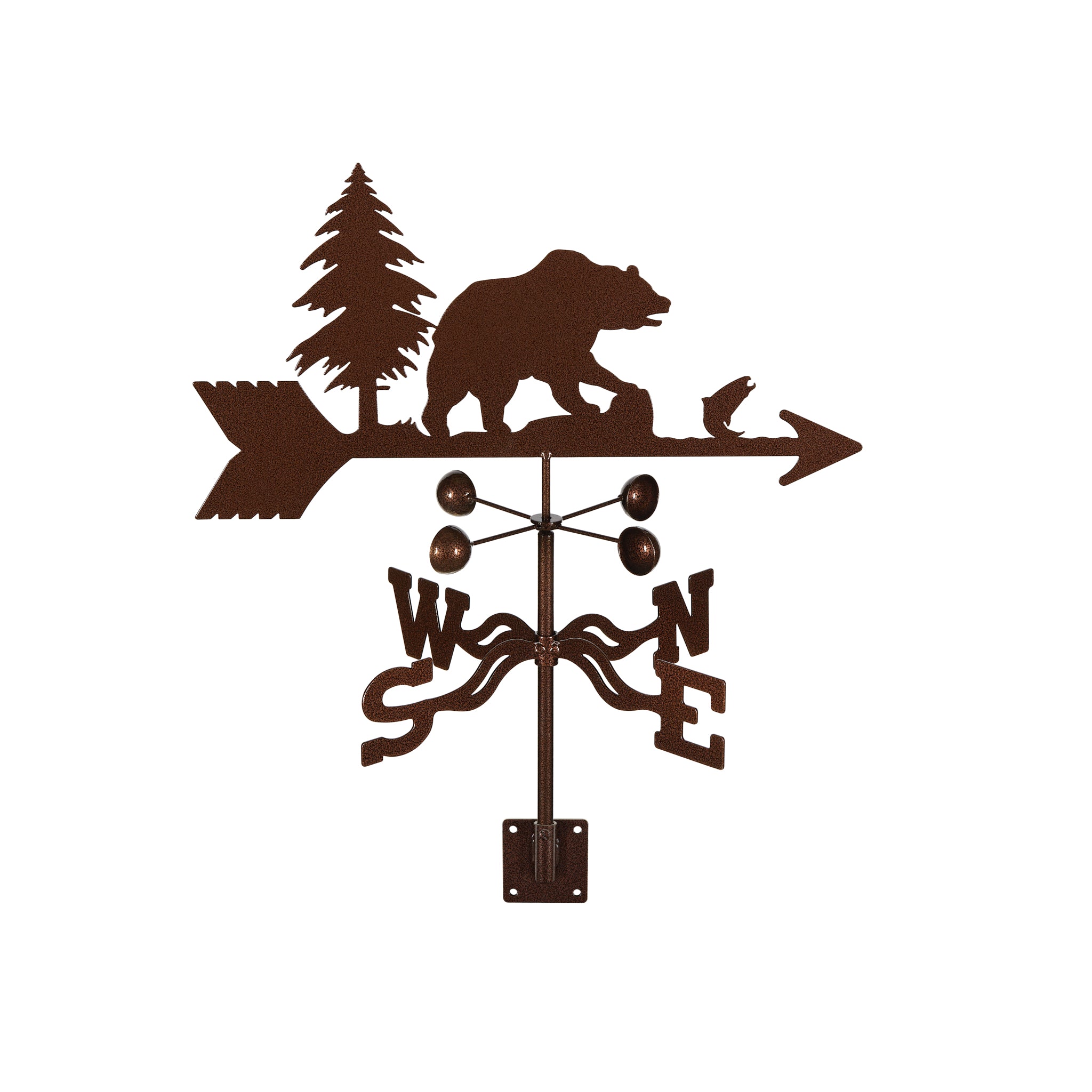 Bear Weathervane Post Mount