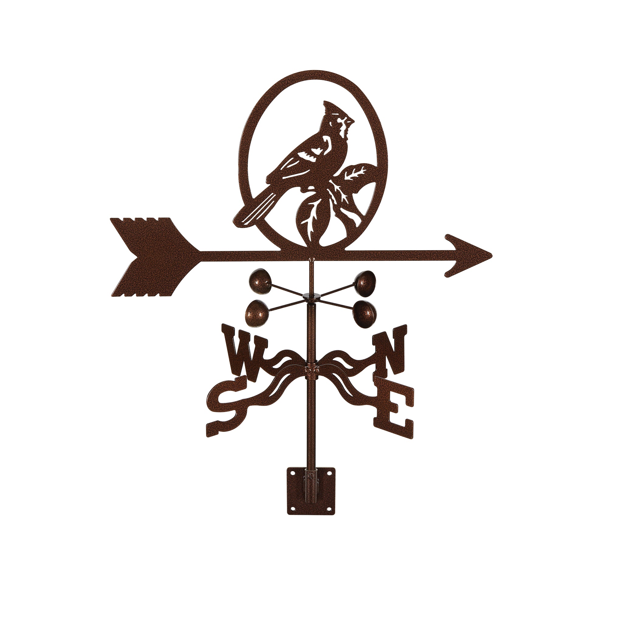 Cardinal Weathervane Post Mount