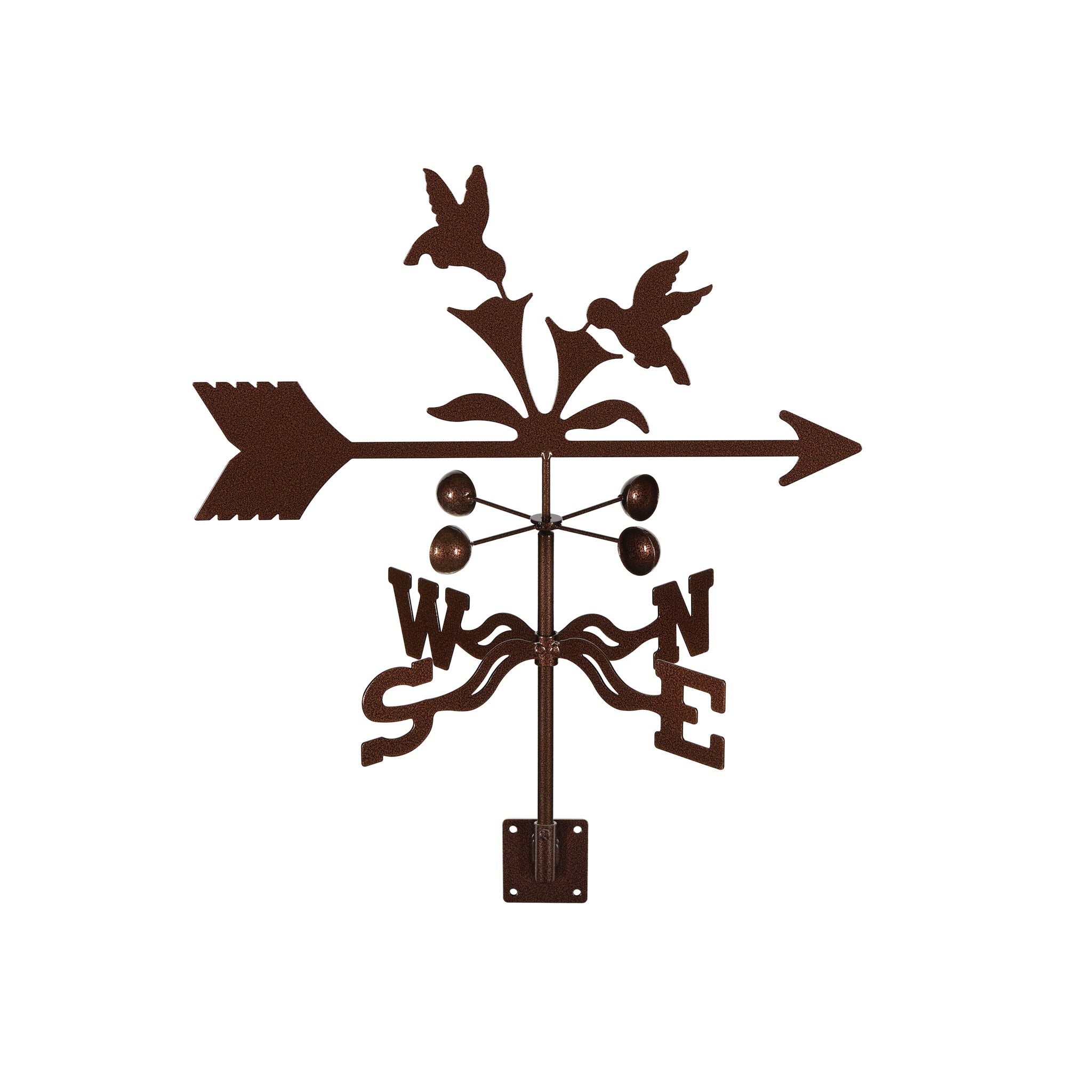 Hummingbird Weathervane Post Mount