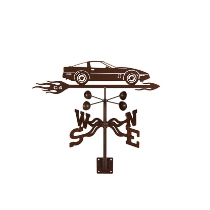 C4 Corvette Steel Weathervane (1984-1996) Post Mount