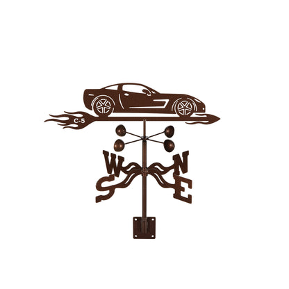 C5 Corvette Steel Weathervane (1997-2004) Post Mount
