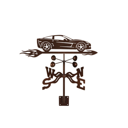 C6 Corvette Steel Weathervane (2005-2013) Post Mount