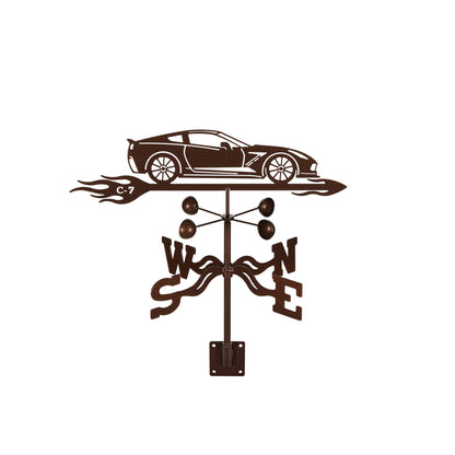C7 Corvette Steel Weathervane (2014-present) Post Mount