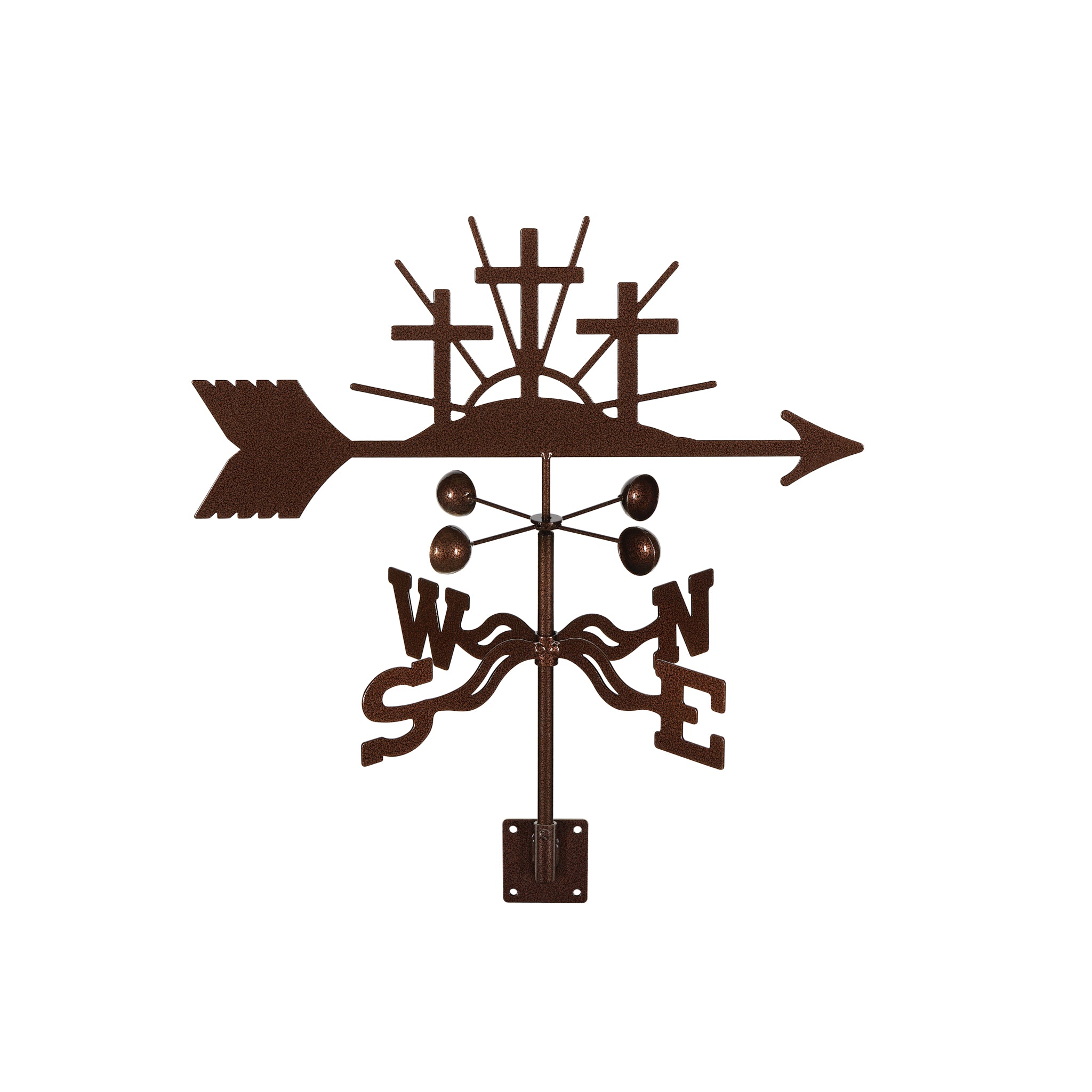 Crosses Weathervane Post Mount