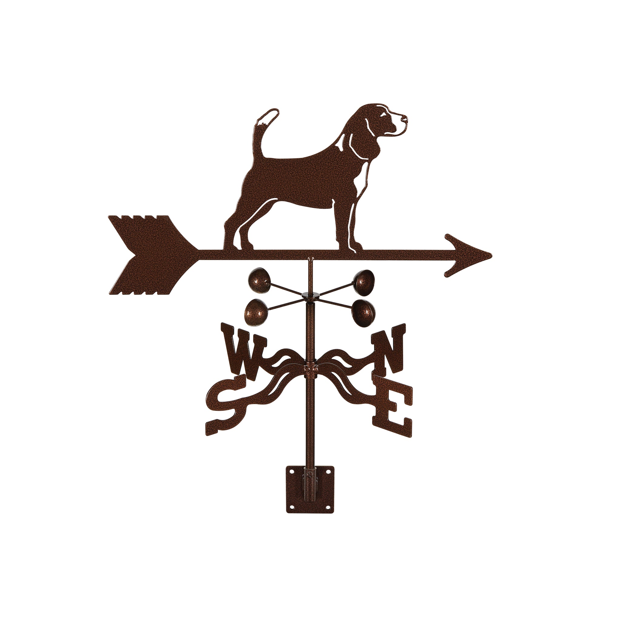 Beagle Weathervane Post Mount