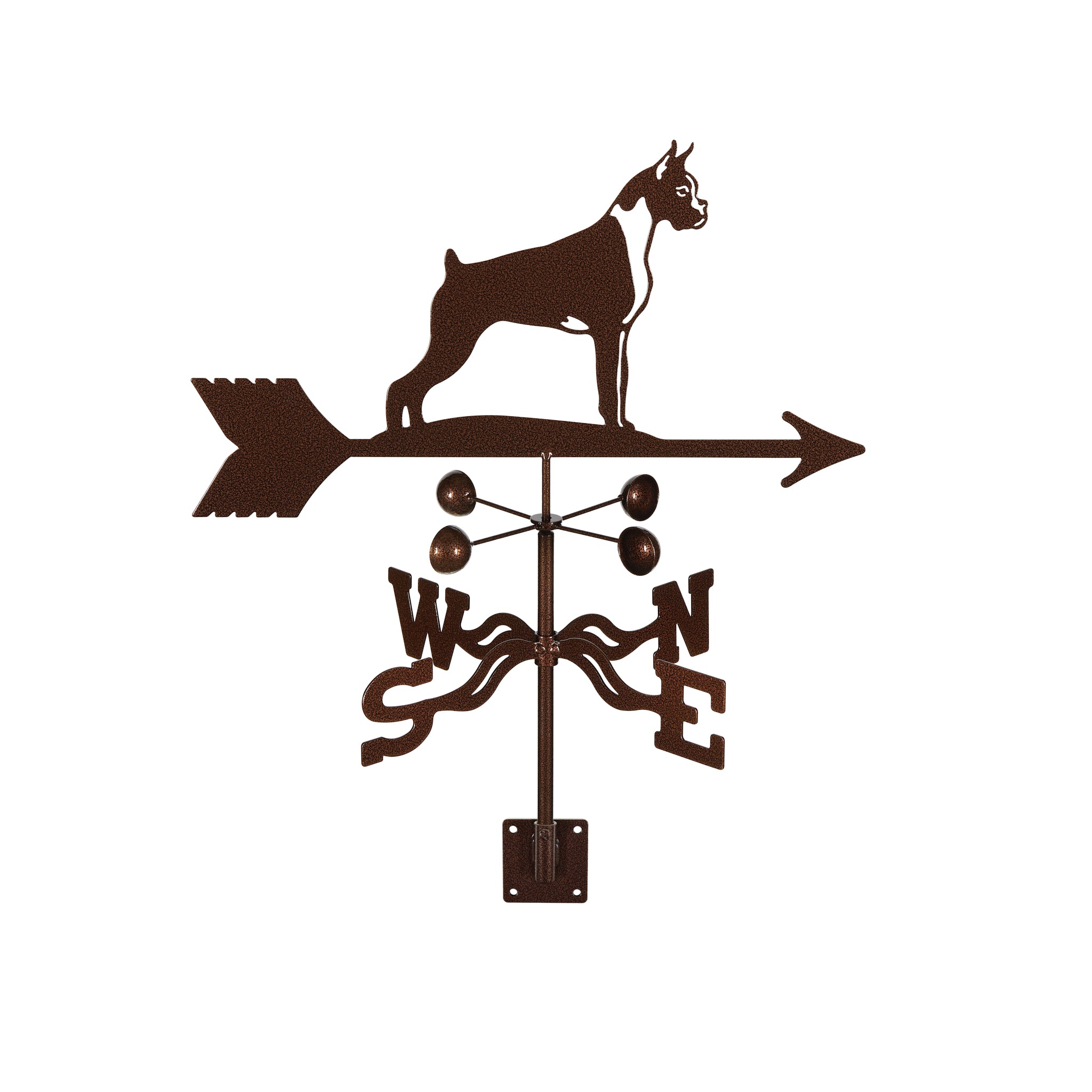 Boxer Weathervane Post Mount