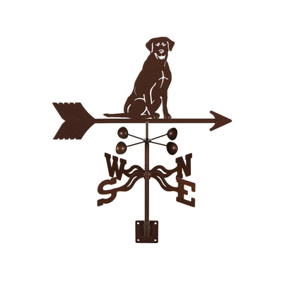 Lab Sitting Weathervane Post Mount